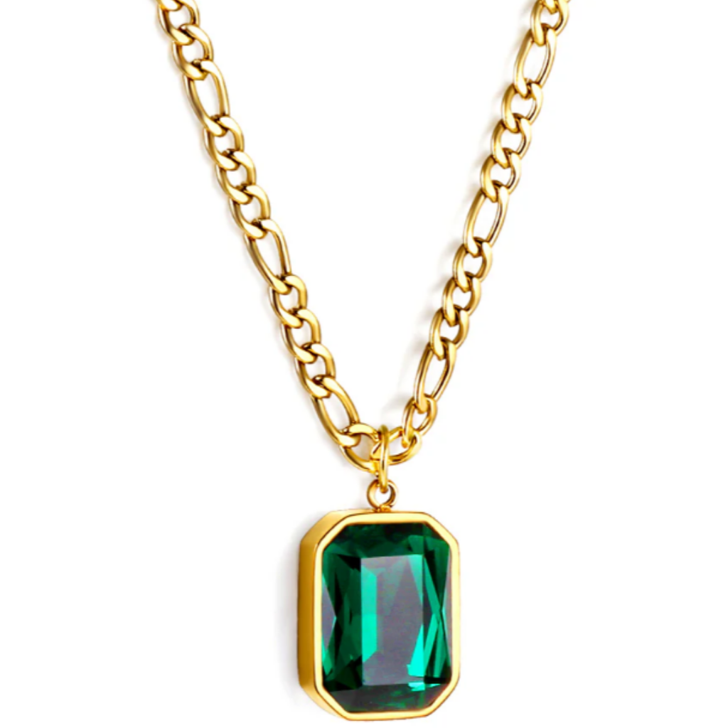 Rectangle Gem Necklace