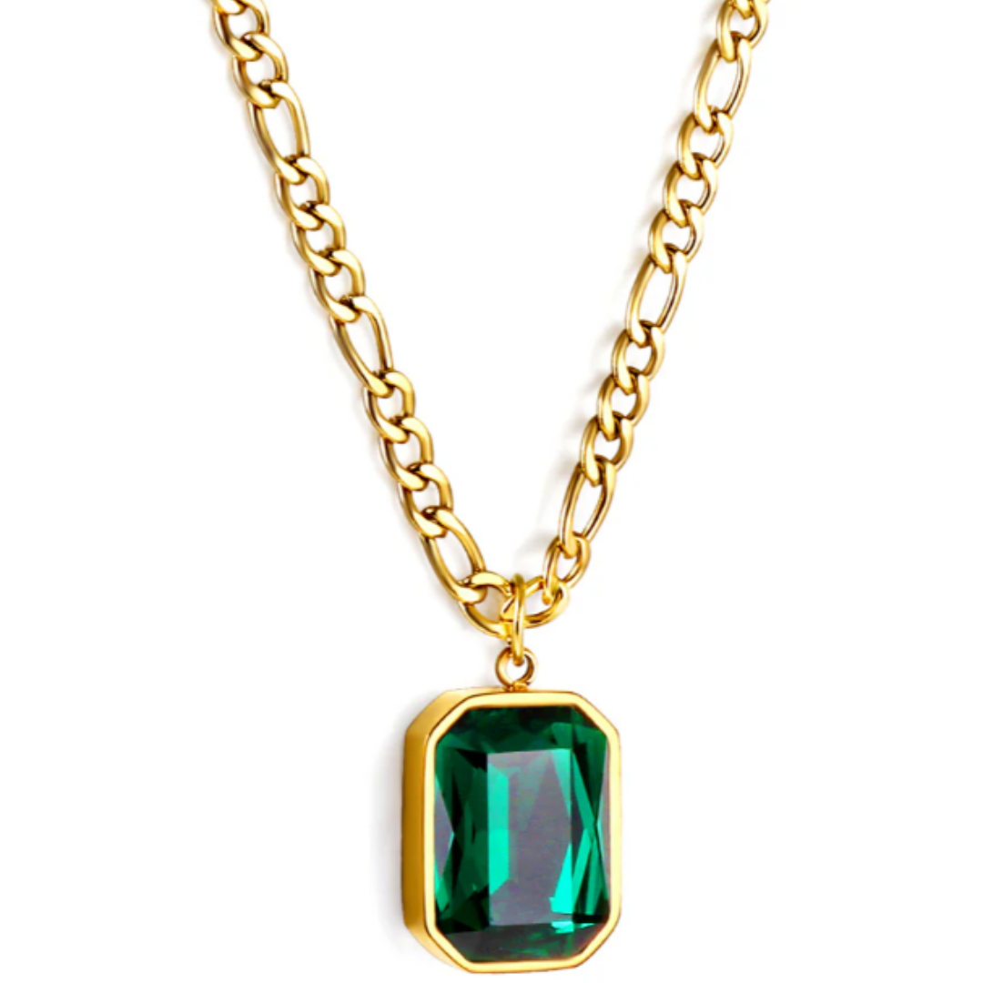 Rectangle Gem Necklace