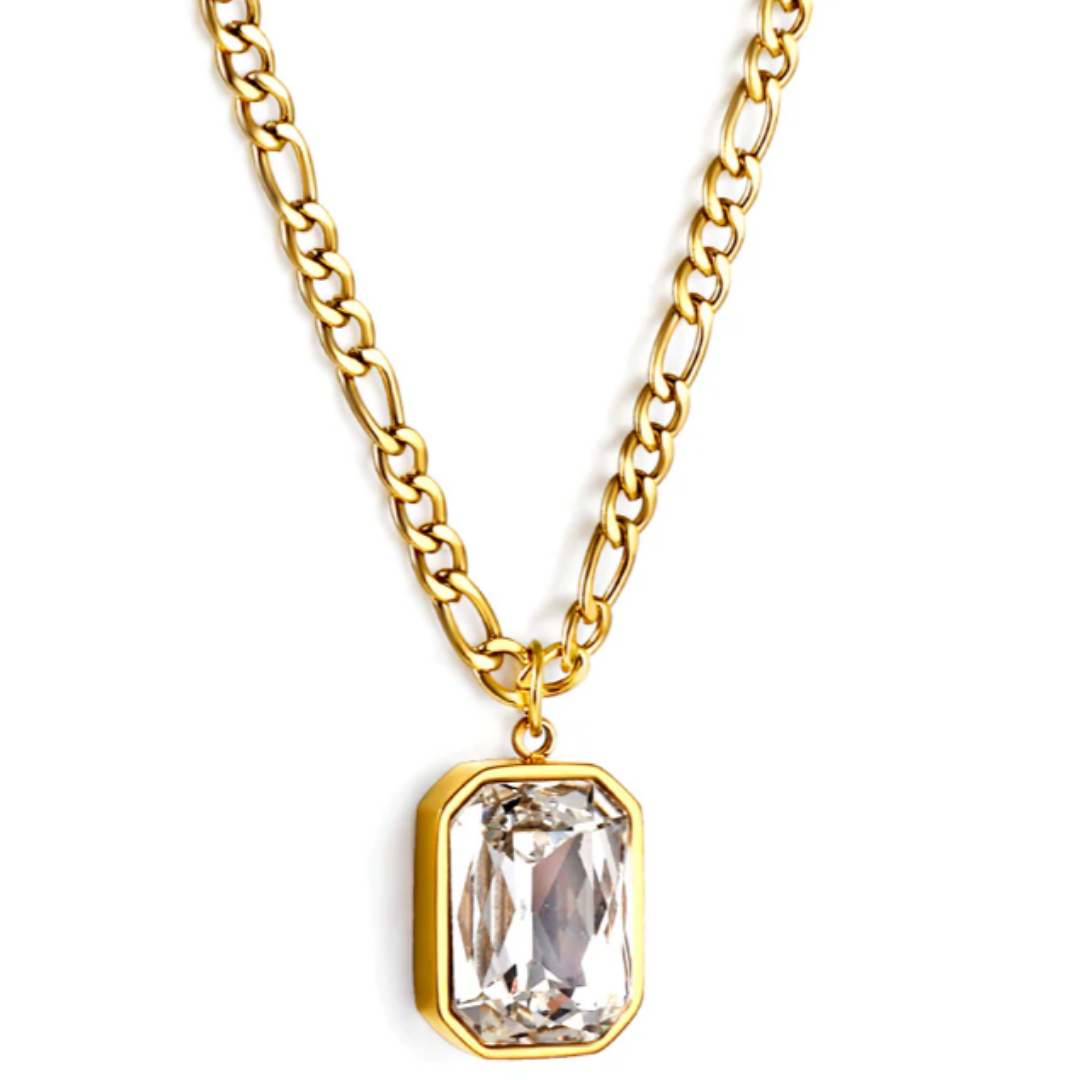 Rectangle Gem Necklace