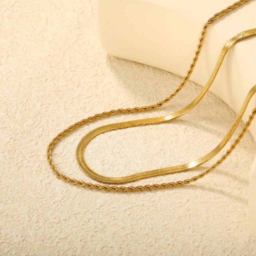 Blade & Twist Chain Necklace