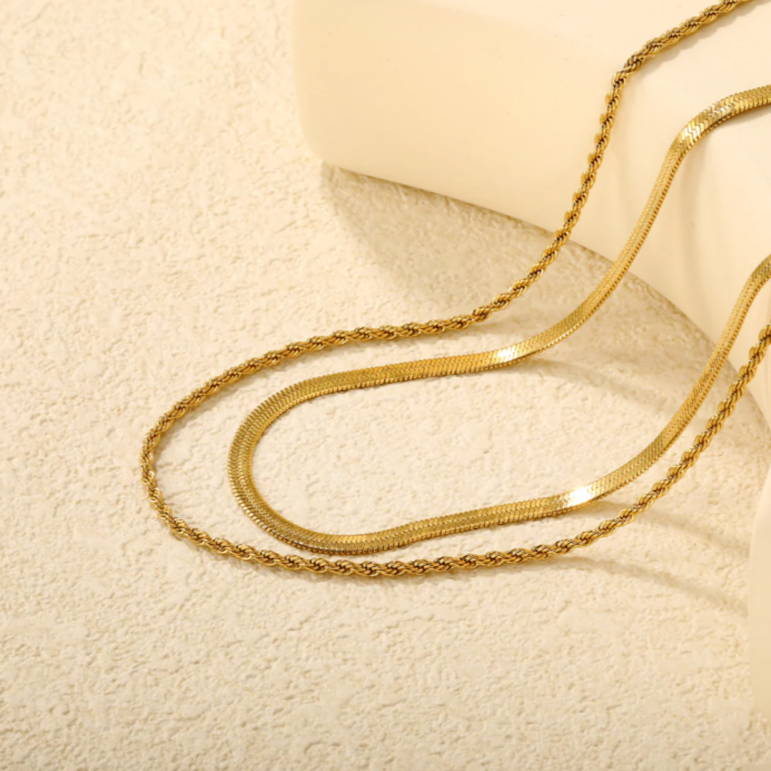 Blade & Twist Chain Necklace