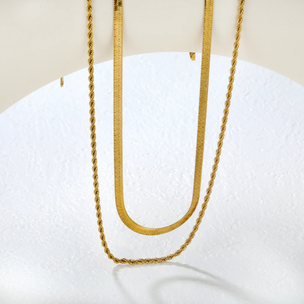 Blade & Twist Chain Necklace