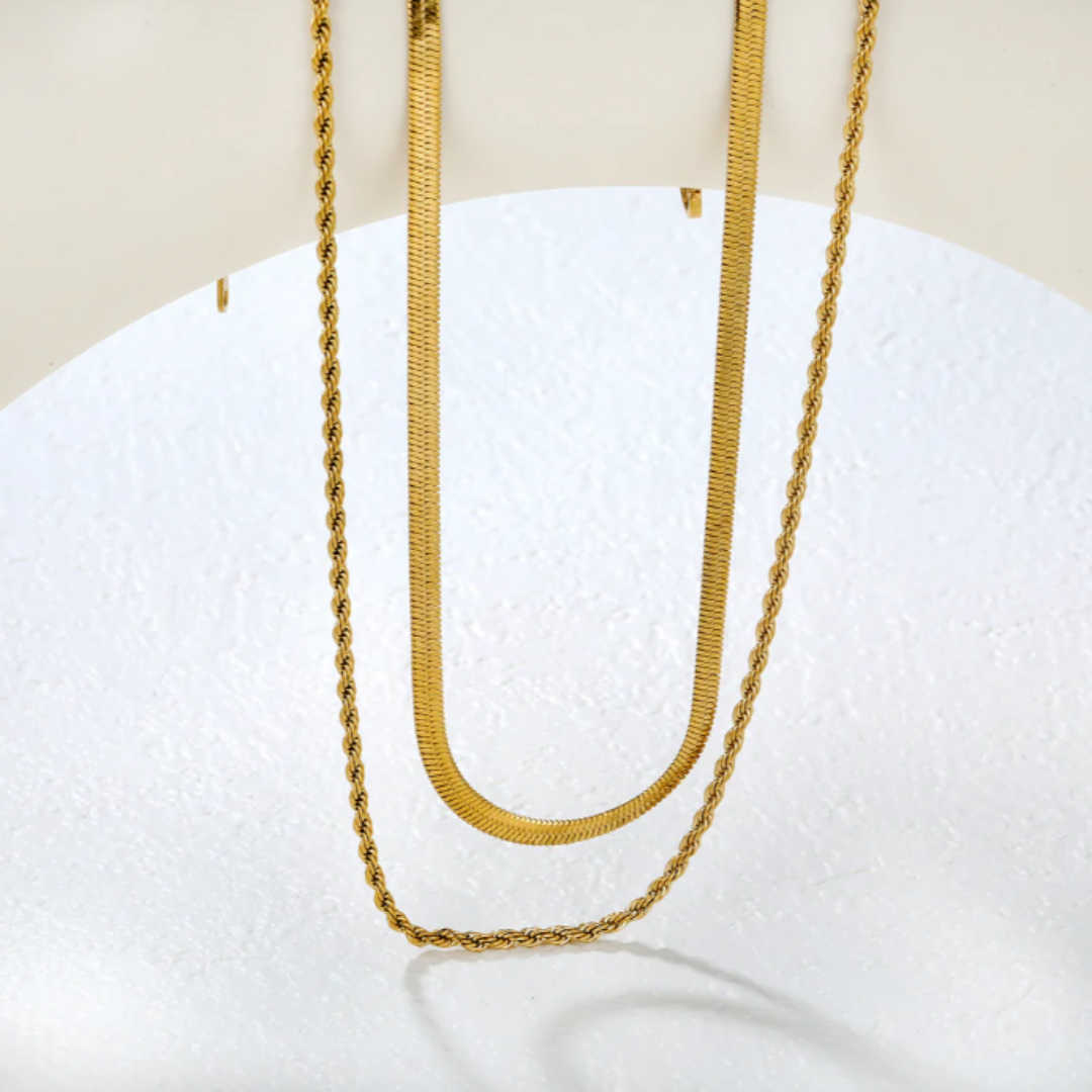 Blade & Twist Chain Necklace