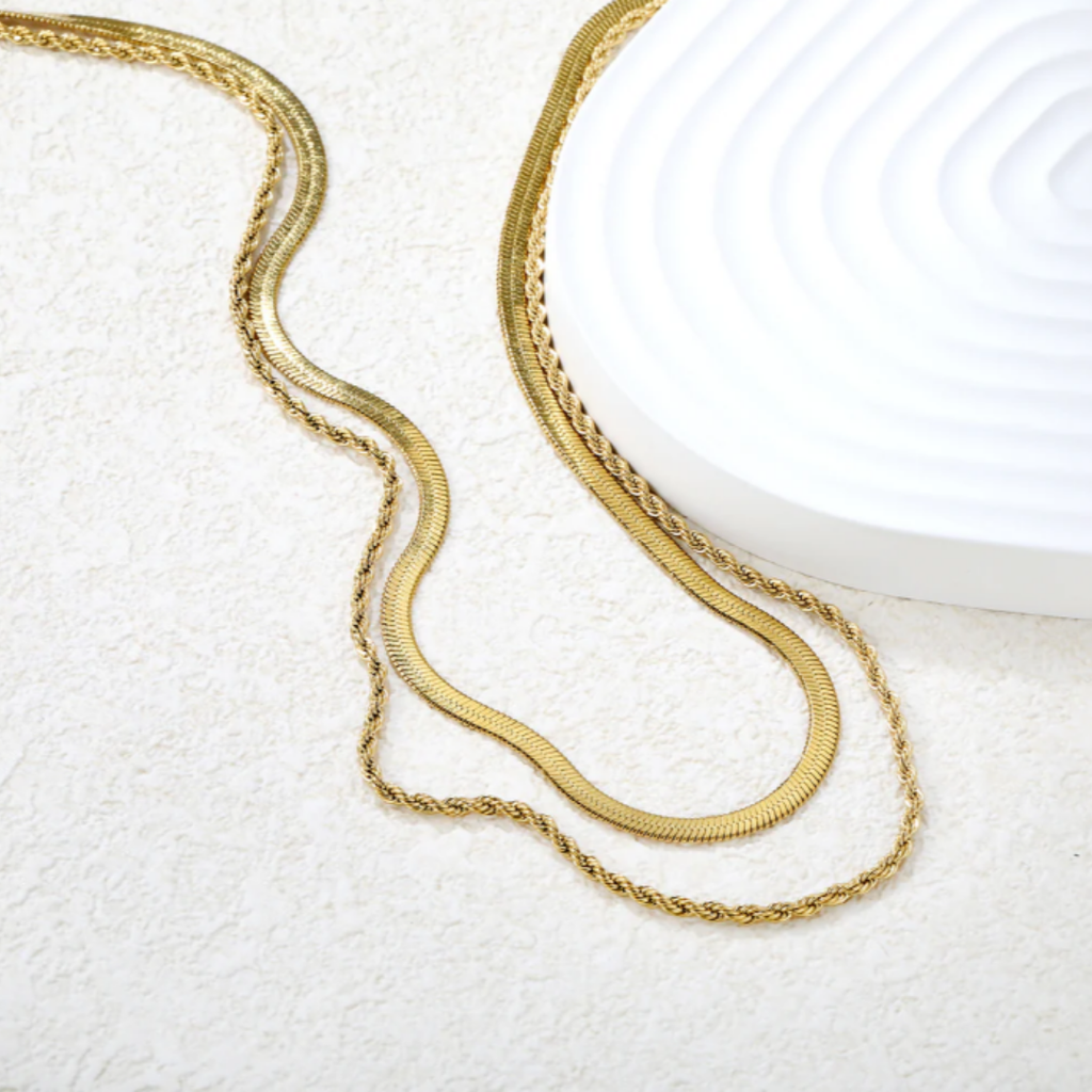 Blade & Twist Chain Necklace