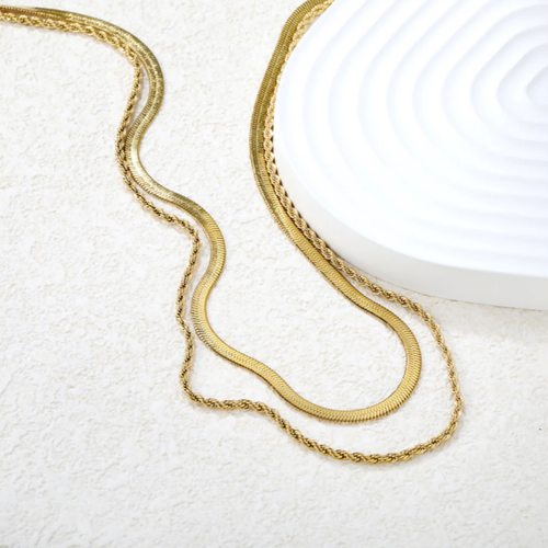 Blade & Twist Chain Necklace