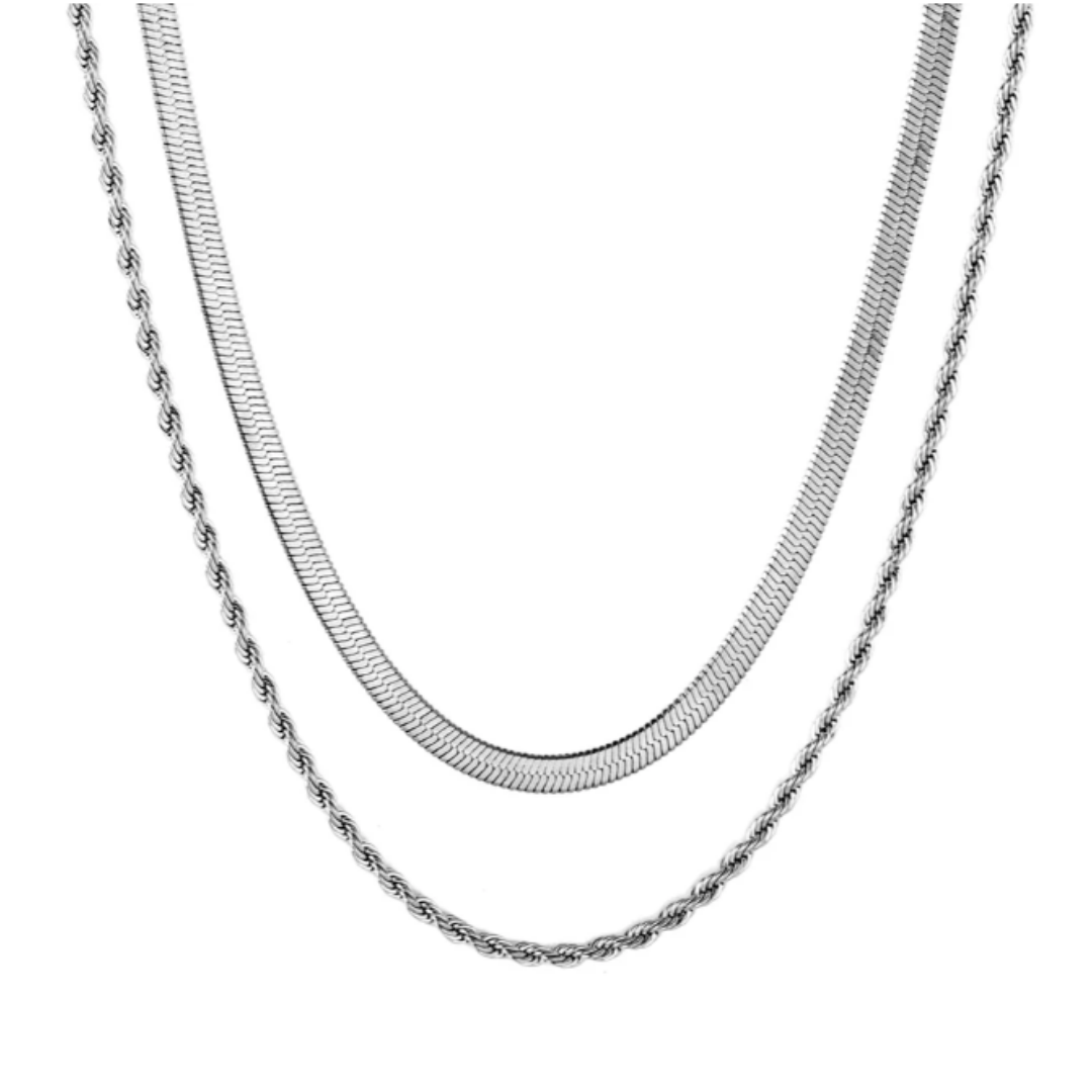 Blade & Twist Chain Necklace