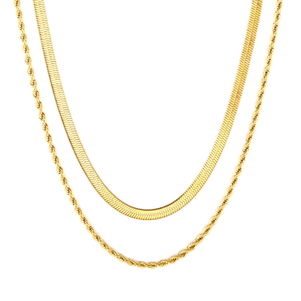 Blade & Twist Chain Necklace