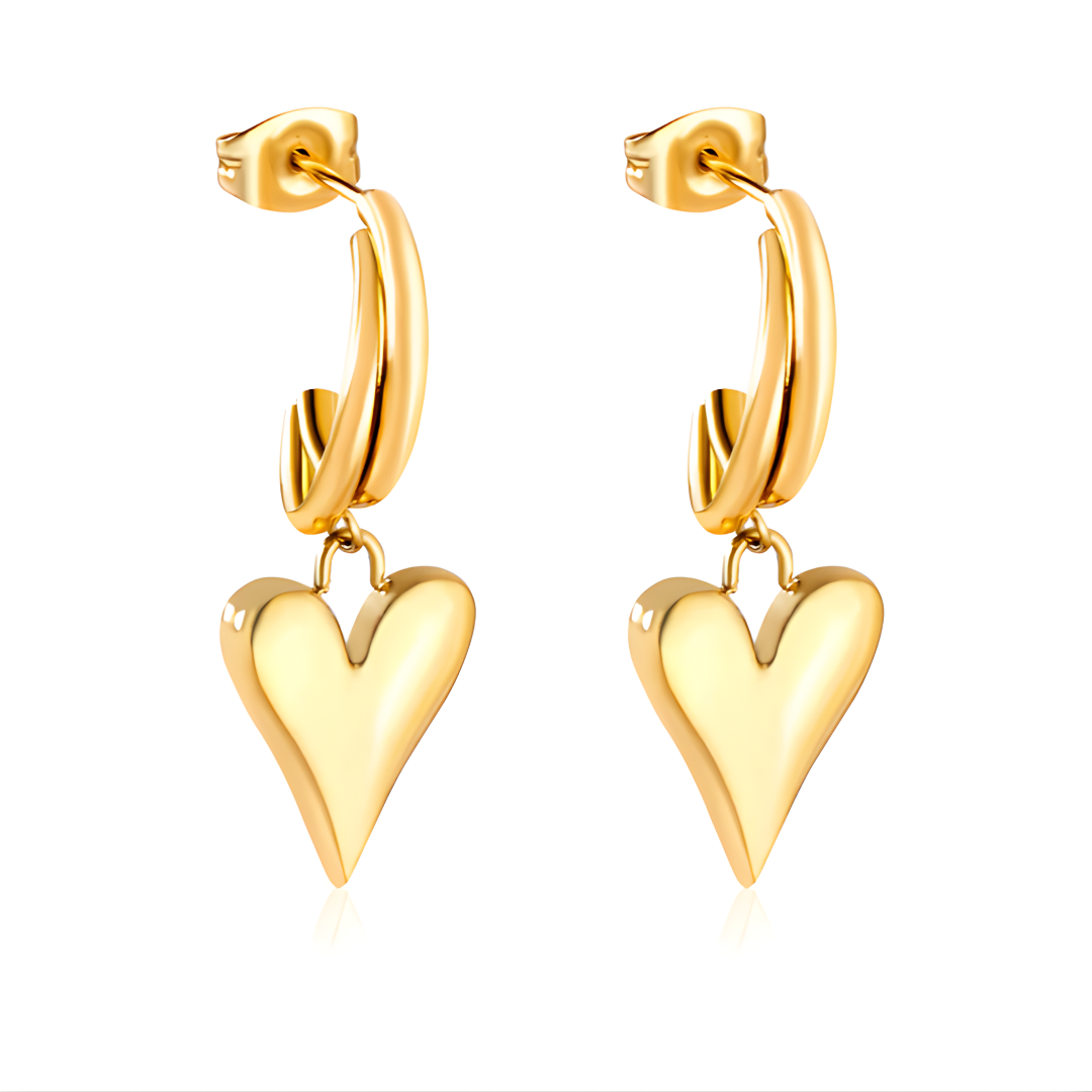 Curl & Heart Earrings