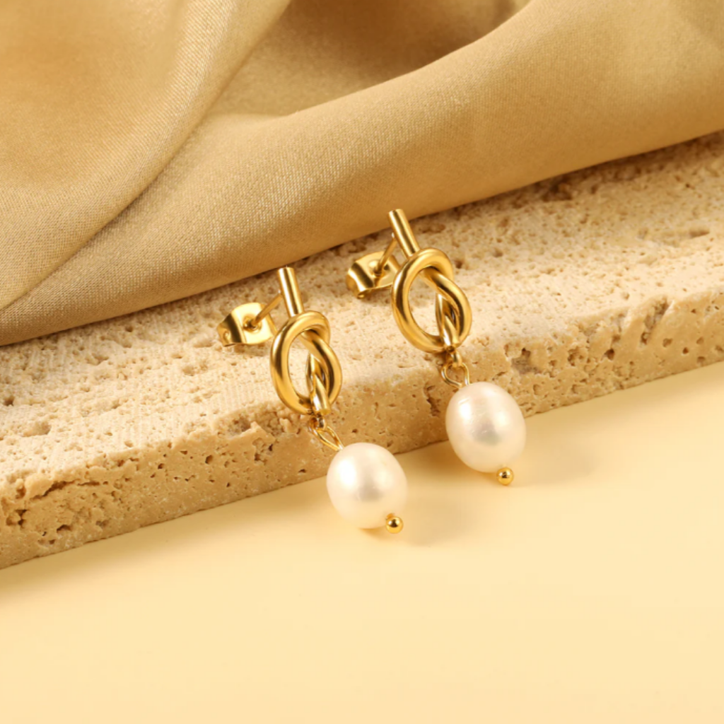 Pearl Knot Earrings