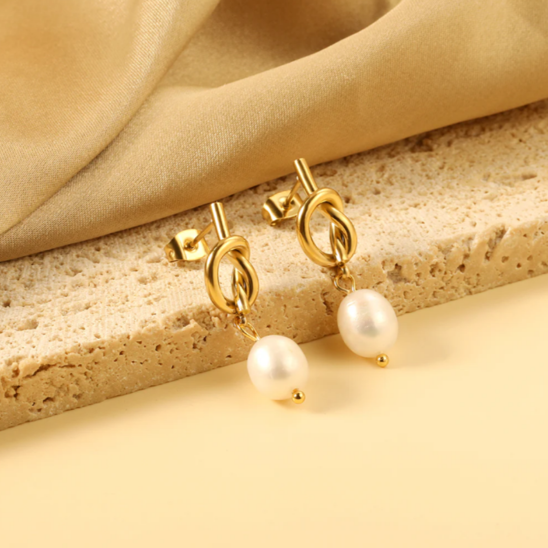 Pearl Knot Earrings