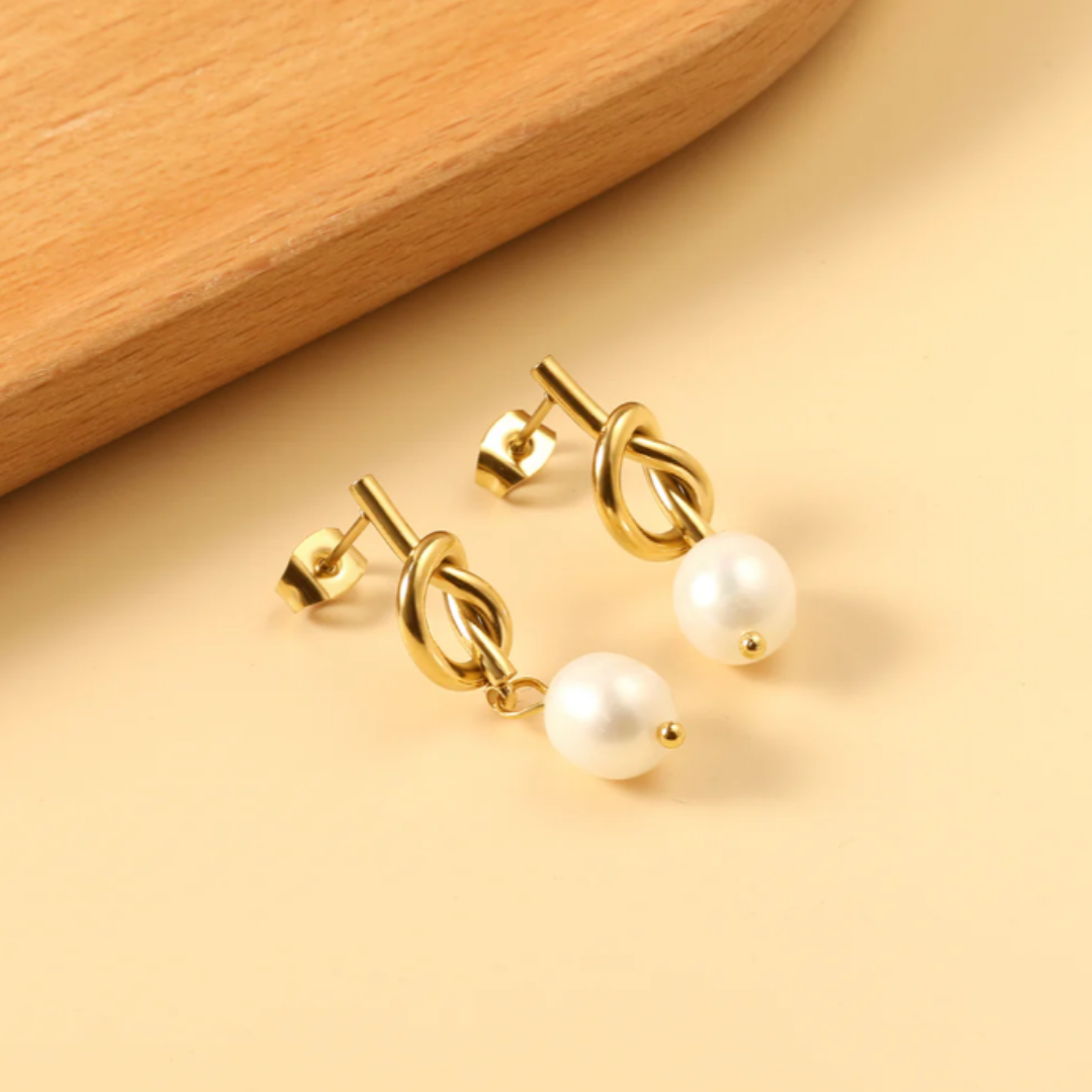 Pearl Knot Earrings