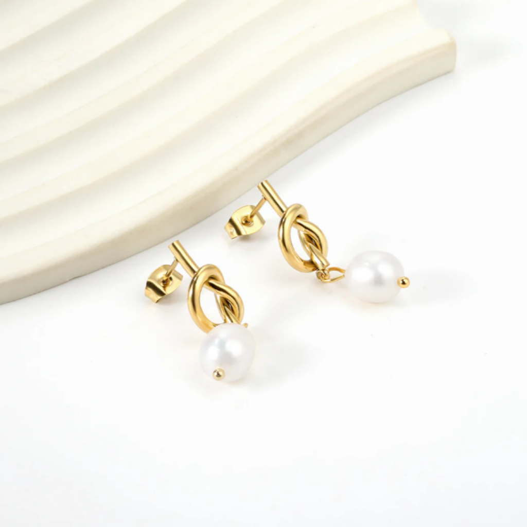 Pearl Knot Earrings