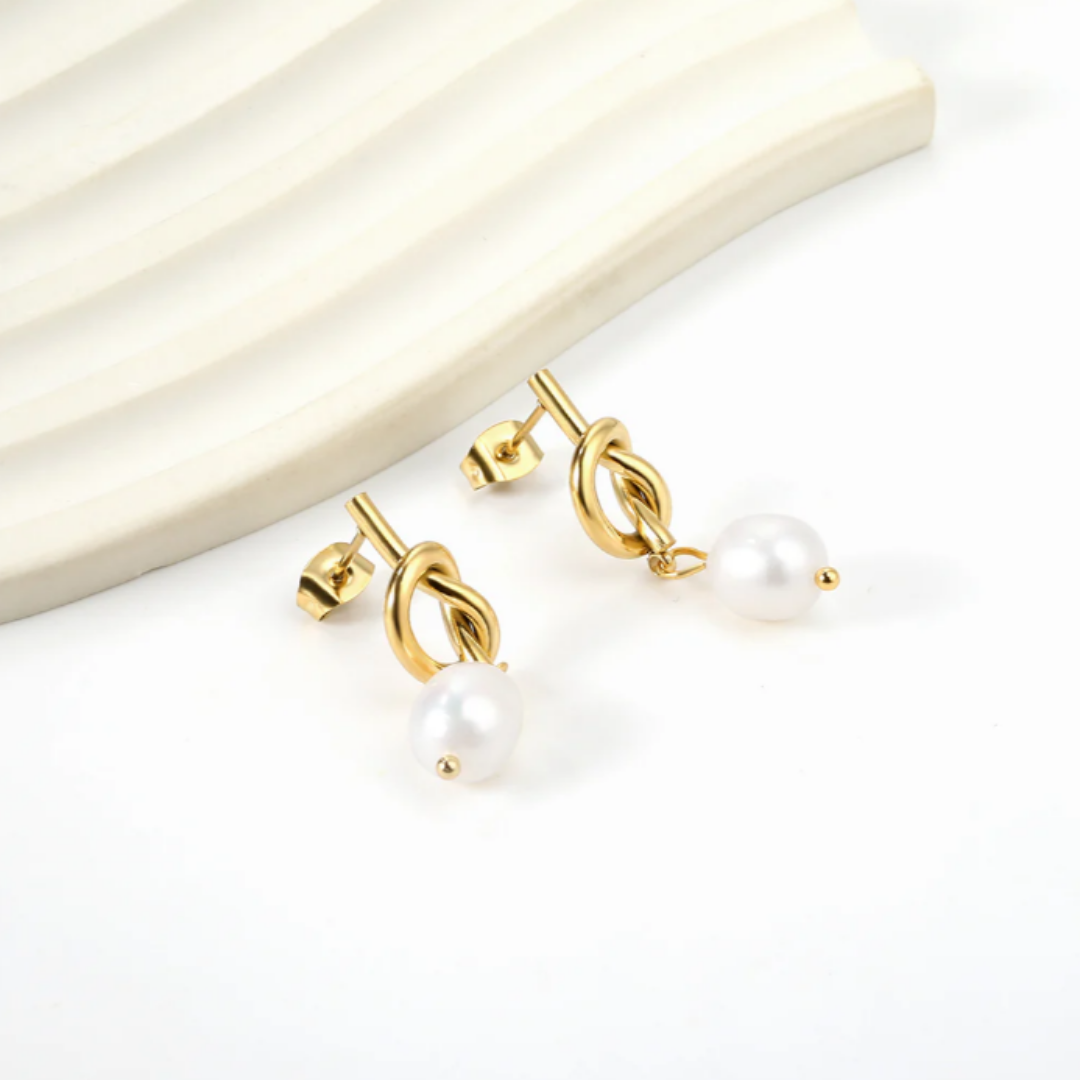Pearl Knot Earrings