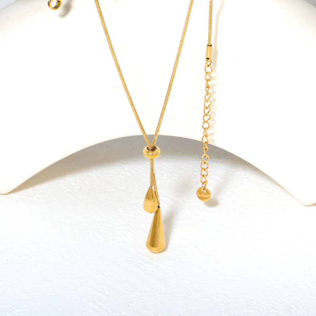 Elegant Drop Duo Necklace