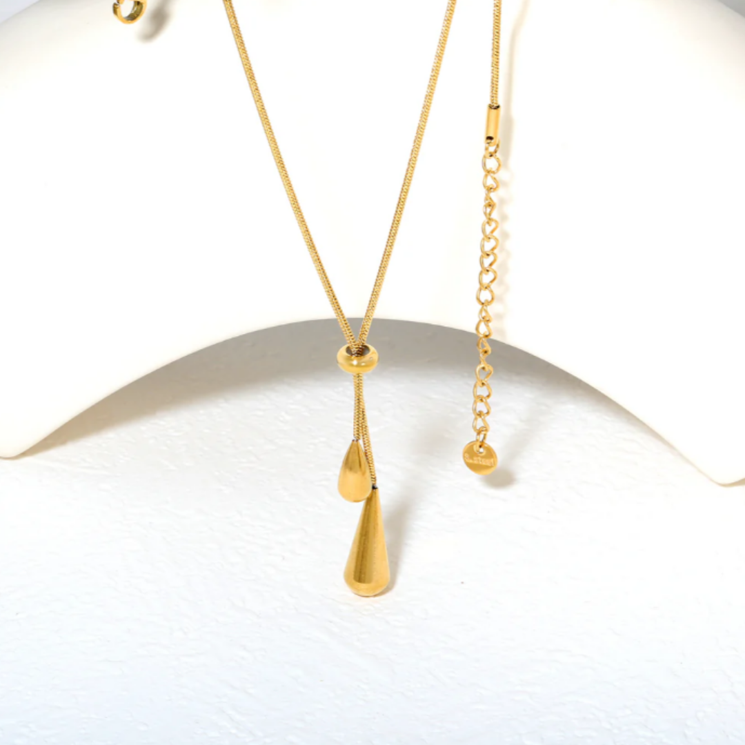 Elegant Drop Duo Necklace