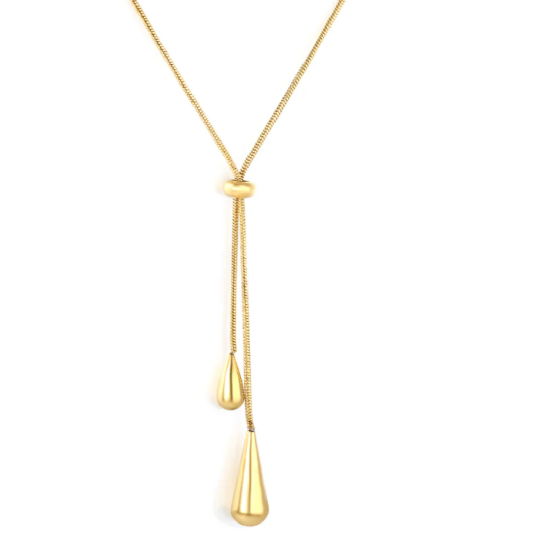Elegant Drop Duo Necklace