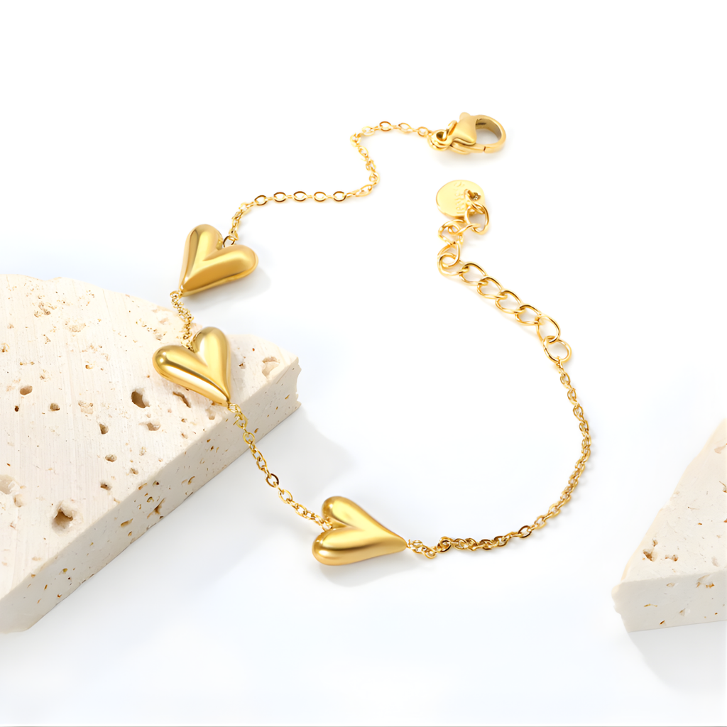 Trinity of Hearts Bracelet