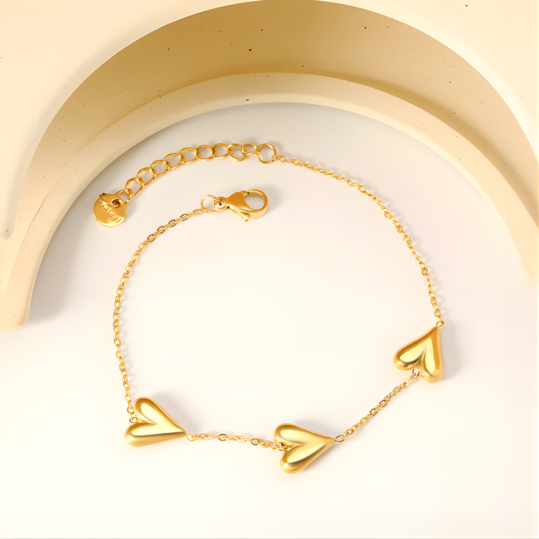 Trinity of Hearts Bracelet