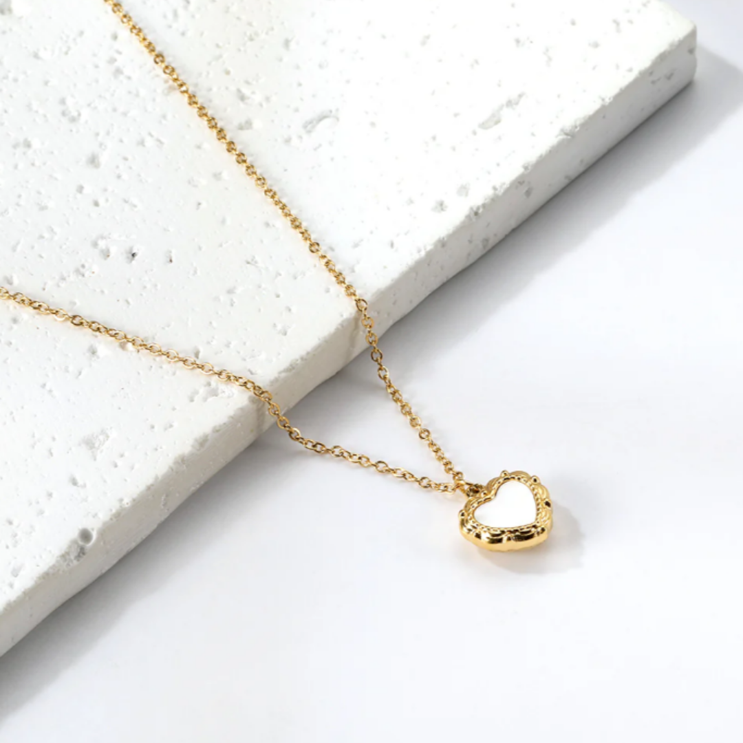 Vintage Heart & Shell Necklace